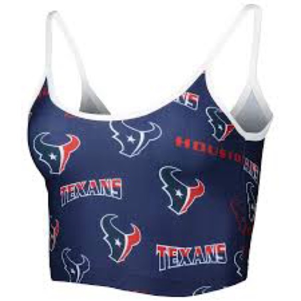 NWT Houston Texans Breakthrough Allover Knit Lounge Bralette Size Medium